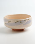 Basin Teabowl, White Raku ware, "Medaka"