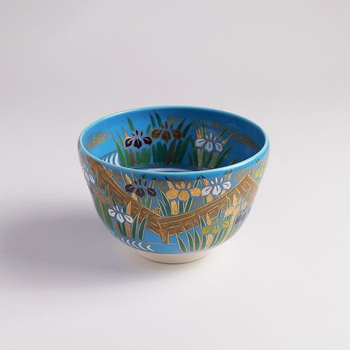 豆青釉 内青花 草花紋 蓋碗 十客(K-A747) 茶碗「青釉 花菖蒲」 – 中村茶舗