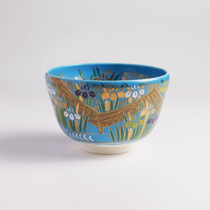 茶碗「青釉 花菖蒲」 – 中村茶舗