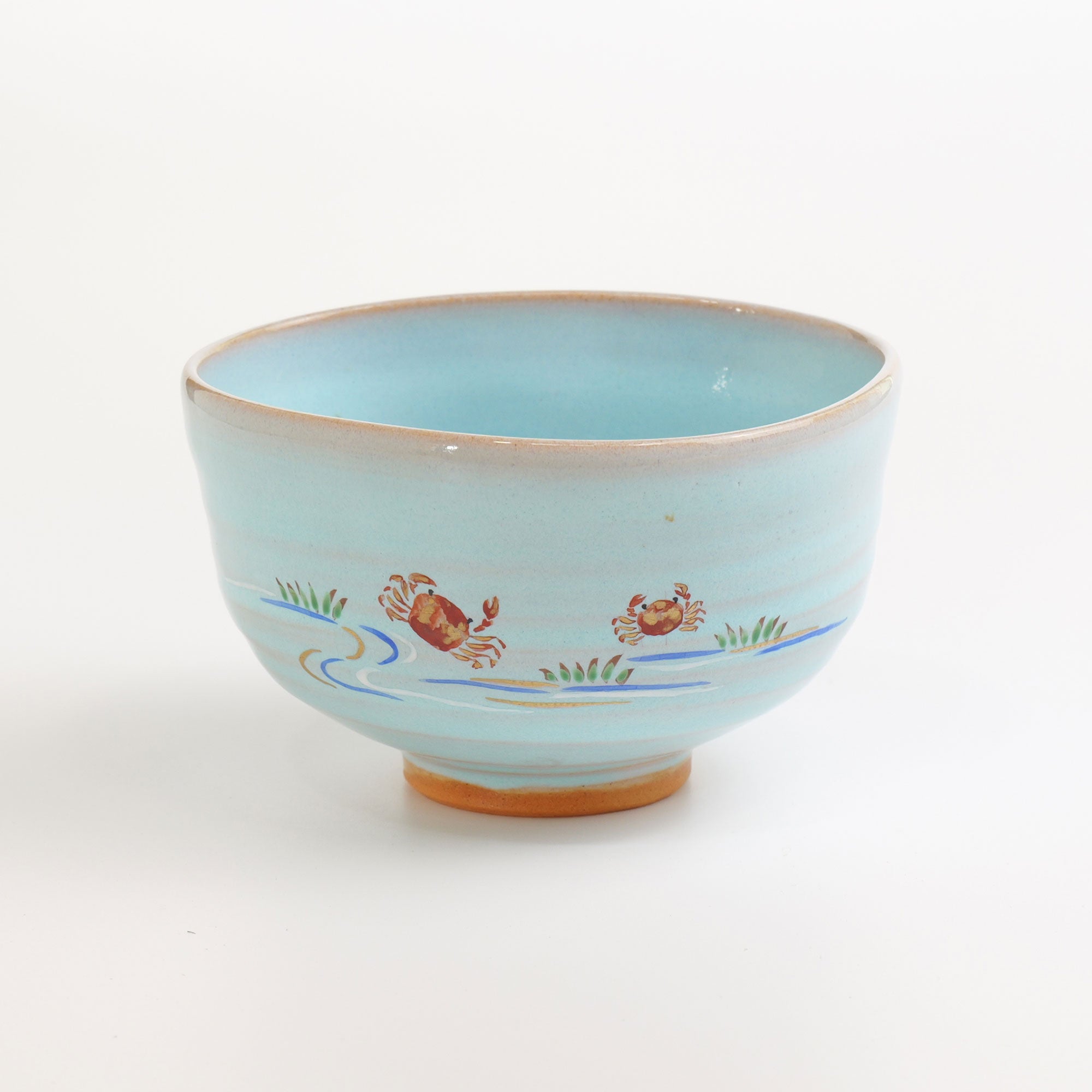 茶碗「青灰釉 蟹絵」 – 中村茶舗