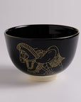 茶碗「黒仁清 金彩飾午」
