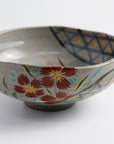Heat-resistant Glass "Gizan Flat Teabowl: Dew on Grass"