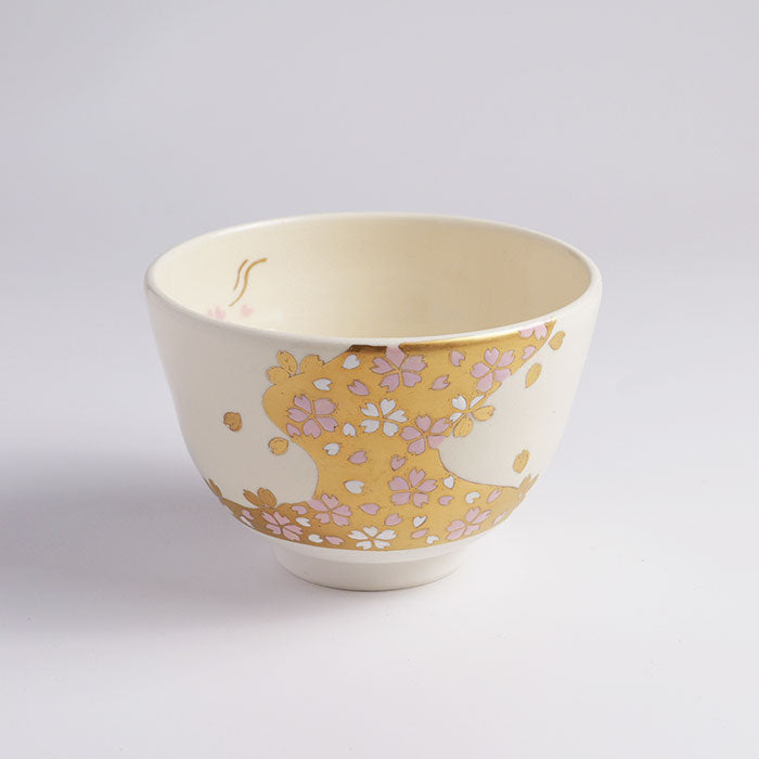 茶碗「色絵 桜金流水」 – 中村茶舗