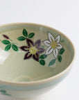 Heat-resistant Glass "Gizan Flat Teabowl: Dew on Grass"
