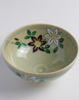 Heat-resistant Glass "Gizan Flat Teabowl: Dew on Grass"