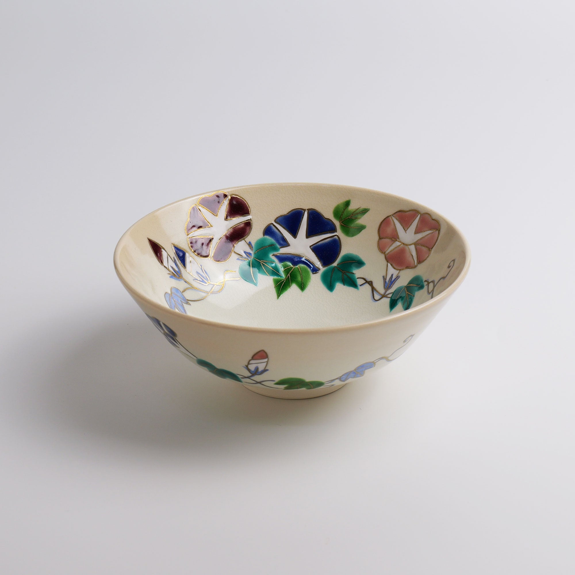 茶碗「色絵 朝顔」 – 中村茶舗