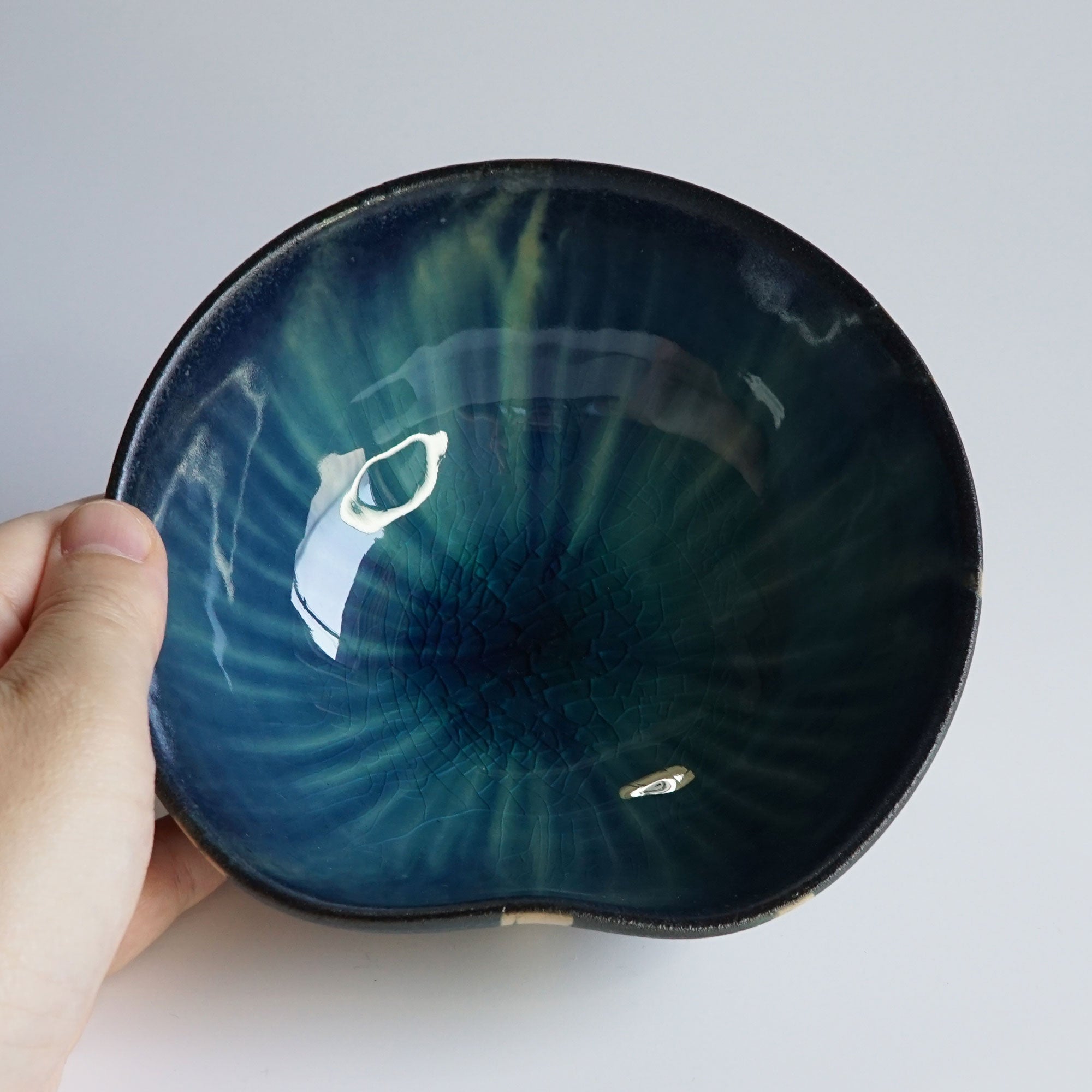 Faceted Tea Bowl by Laura Bloomenstein