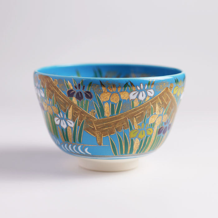 豆青釉 内青花 草花紋 蓋碗 十客(K-A747) 茶碗「青釉 花菖蒲」 – 中村茶舗
