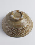 Tea Bowl "Blue-Gray Glaze, Crab Design"