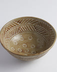 Tea Bowl "Blue-Gray Glaze, Crab Design"