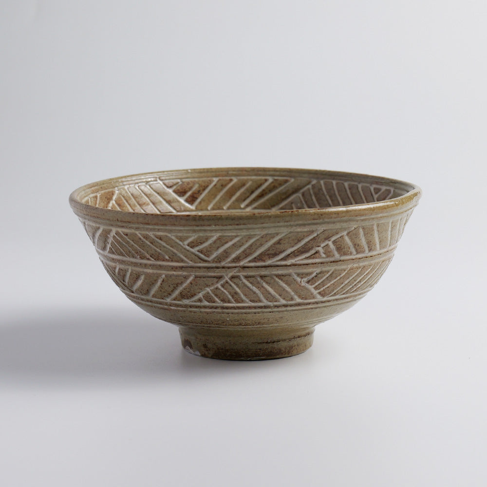 Tea Bowl "Blue-Gray Glaze, Crab Design"