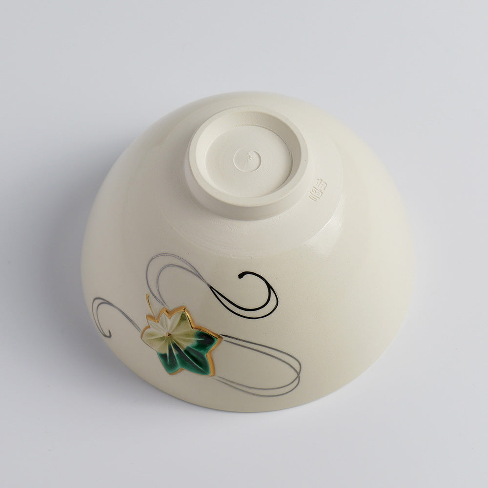 Tea Bowl "Blue-Gray Glaze, Crab Design"