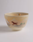 茶碗「色絵　駆け初め」
