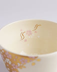茶碗「色絵　桜金流水」