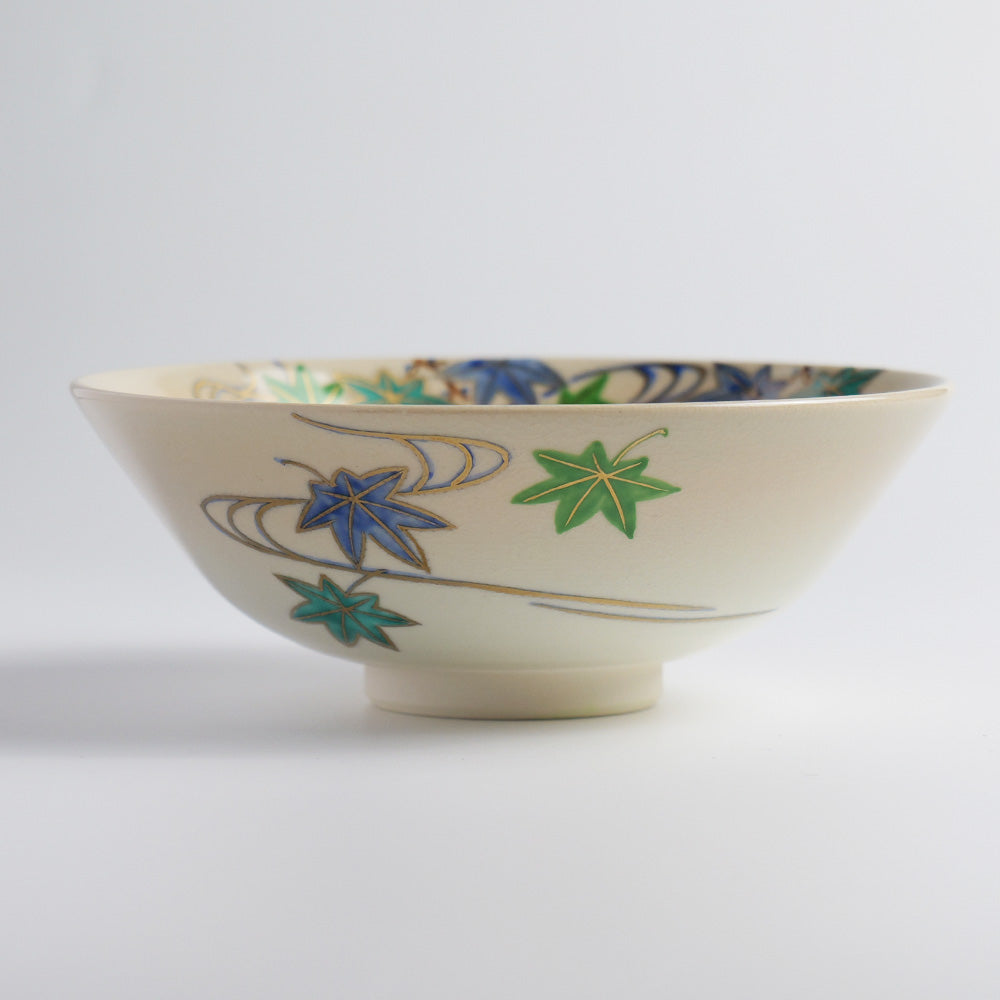 Tea Bowl "Blue-Gray Glaze, Crab Design"