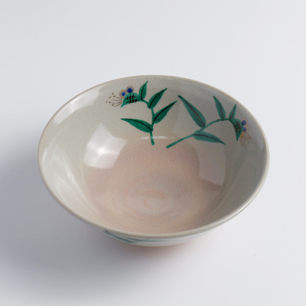 Tea Bowl "Blue-Gray Glaze, Crab Design"