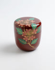 中棗「溜塗　紫陽花蒔絵」